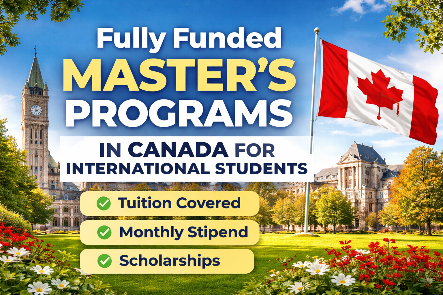 Fully Funded Master’s Programs in Canada for International Students