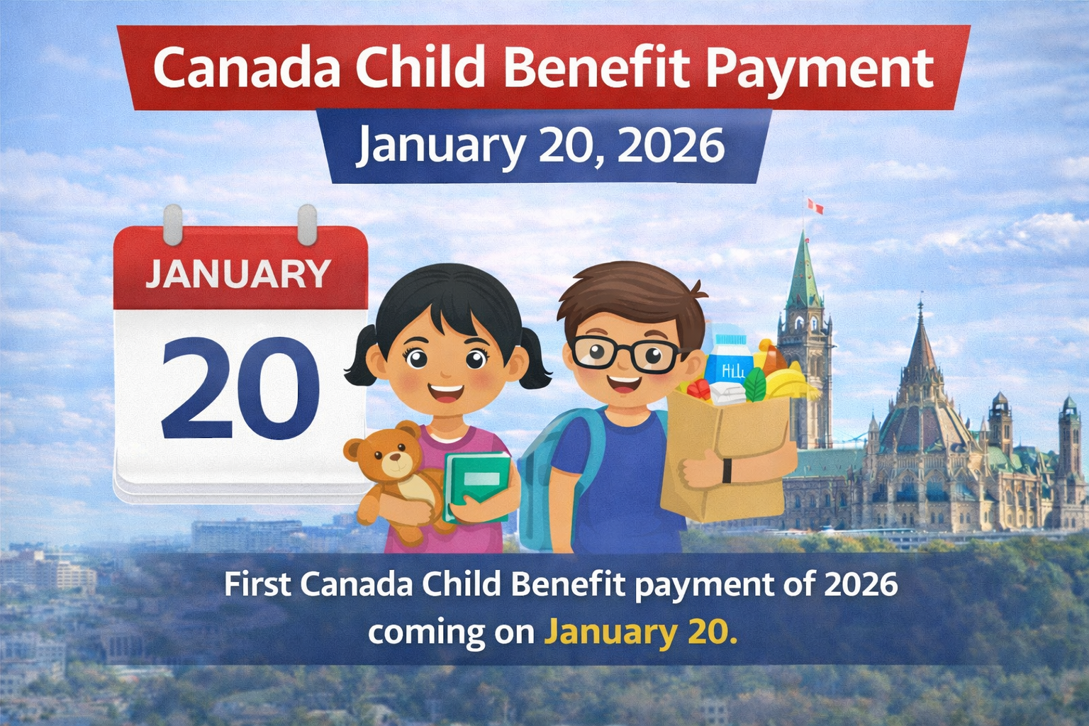 Canada Child Benefit Payment: Jan 20, 2026 First CCB